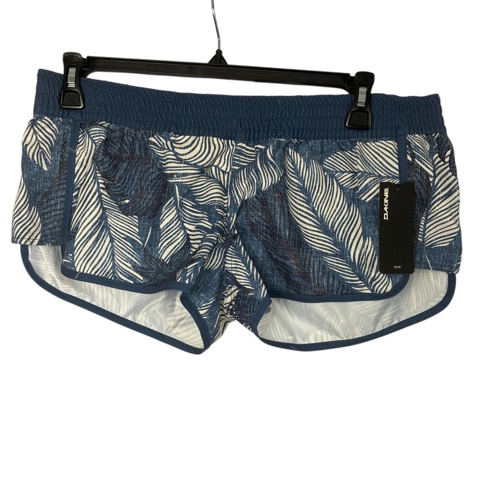 NWT DAKINE Hawaii Board Shorts Womens Large Blue Floral Micro Beach Summer